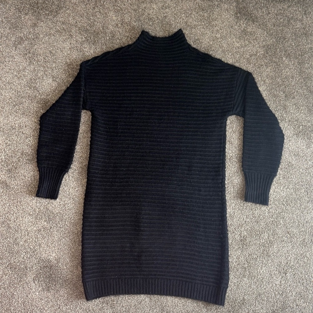 NWB Jessica Simpson ribbed black sweater dress small - Picture 1 of 7